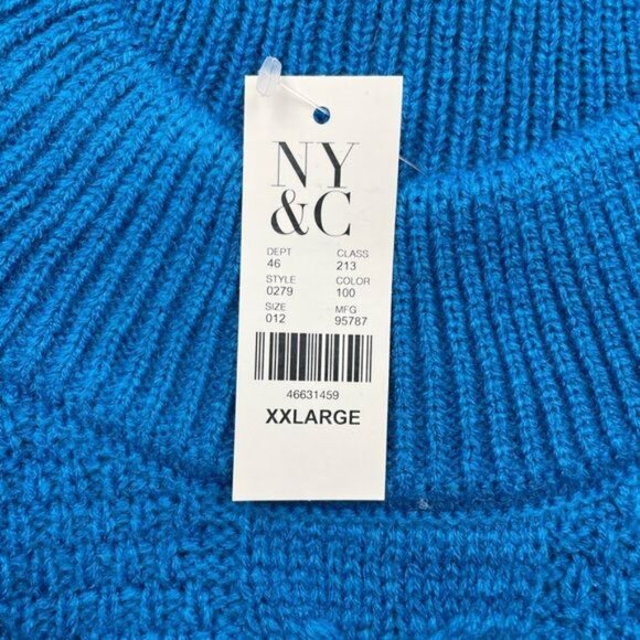NEW YORK & COMPANY CABLE-KNIT MOCK NECK PULLOVER SWEATER XXL - Picture 5 of 11
